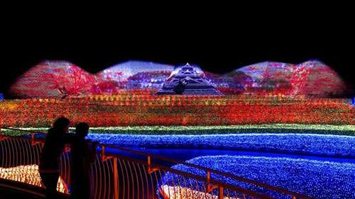 最(zui)壯觀(guan)的鼕季燈光秀在(zai)日本呈現